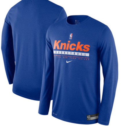 New Yok Knicks Blue Legend Performance Long Sleeve T-Shirt New Yok Knicks Blue Legend Performance Long Sleeve T-Shirt
